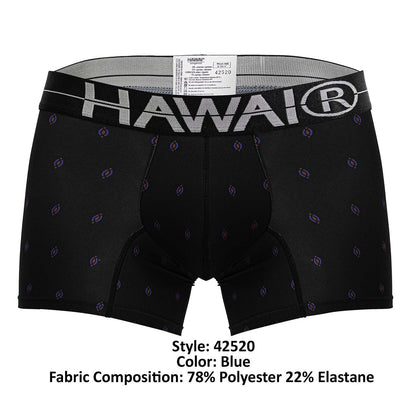 HAWAI 42520 Bedruckte Mikrofaser-Badehose, Farbe Schwarz