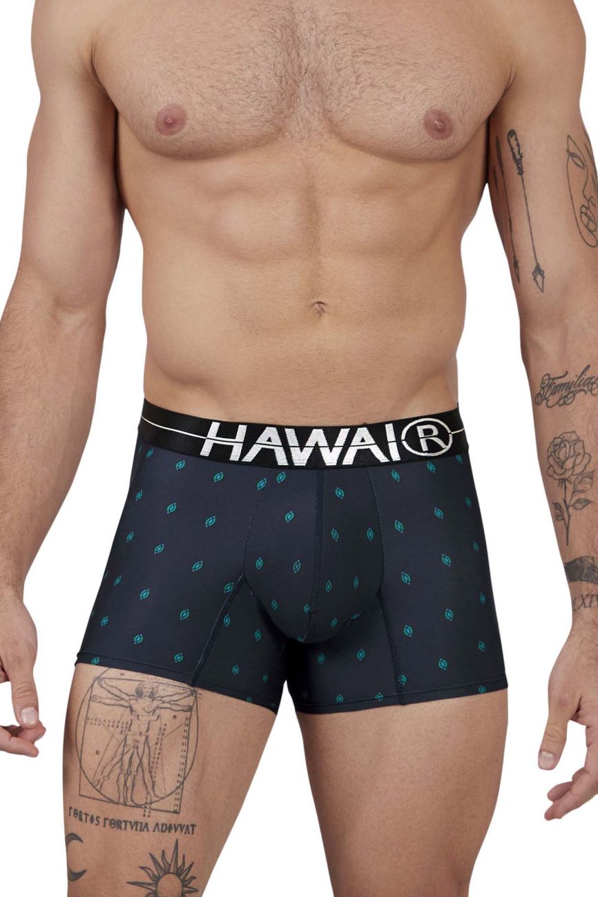 HAWAI 42520 Bedruckte Mikrofaser-Badehose, Farbe Dunkelblau