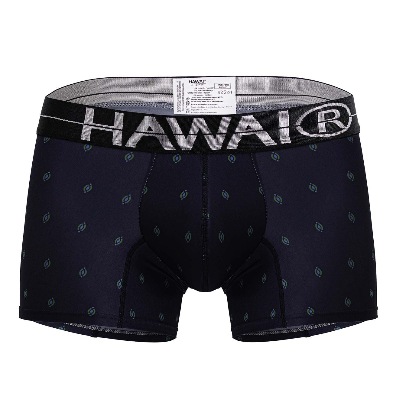 HAWAI 42520 Bedruckte Mikrofaser-Badehose, Farbe Dunkelblau