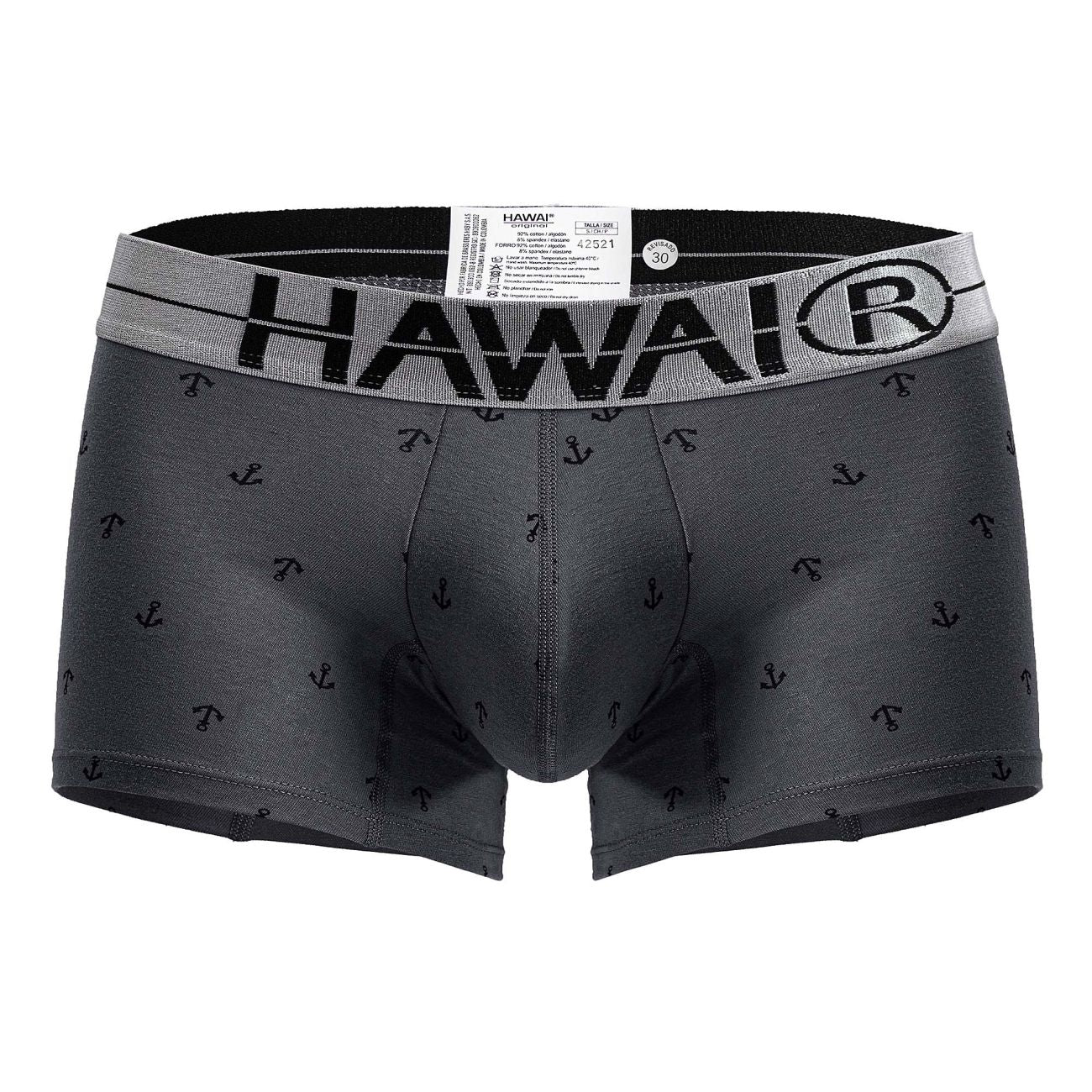 HAWAI 42521 Badehose aus Baumwollmischgewebe, Farbe Grau