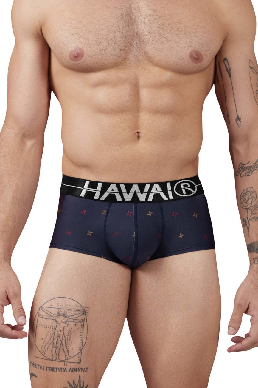 HAWAI 42530 Bedruckter Mikrofaser-Slip, Farbe Blau