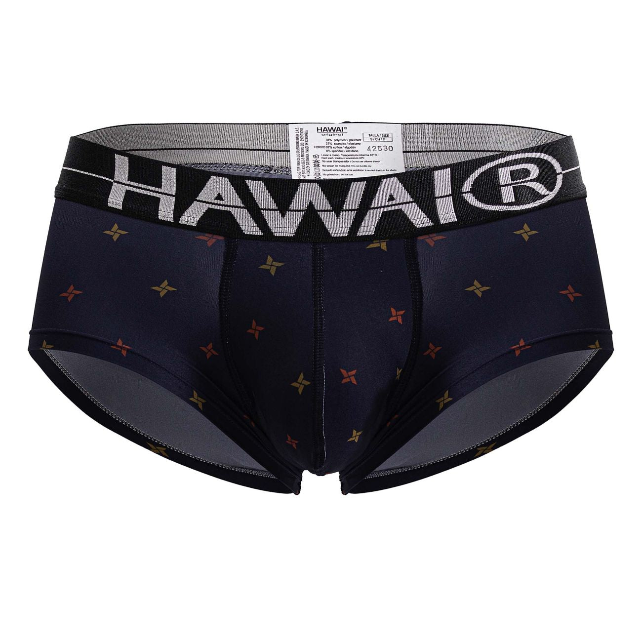 HAWAI 42530 Bedruckter Mikrofaser-Slip, Farbe Blau