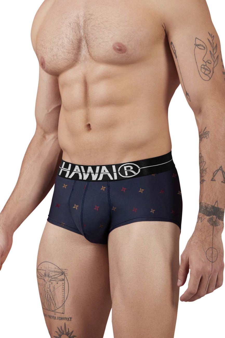 HAWAI 42530 Bedruckter Mikrofaser-Slip, Farbe Blau