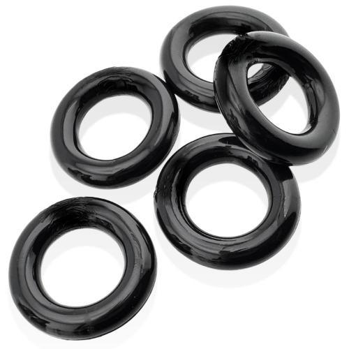 HÜNKYJUNK Anneaux péniens empilables Jacker 5 pour hommes - Noir