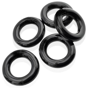 HÜNKYJUNK Anneaux péniens empilables Jacker 5 pour hommes - Noir