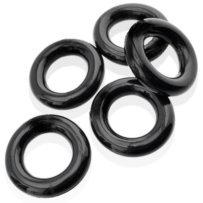 HÜNKYJUNK Anneaux péniens empilables Jacker 5 pour hommes - Noir