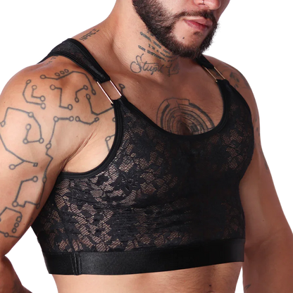Gigo Illusion Black Crop Top