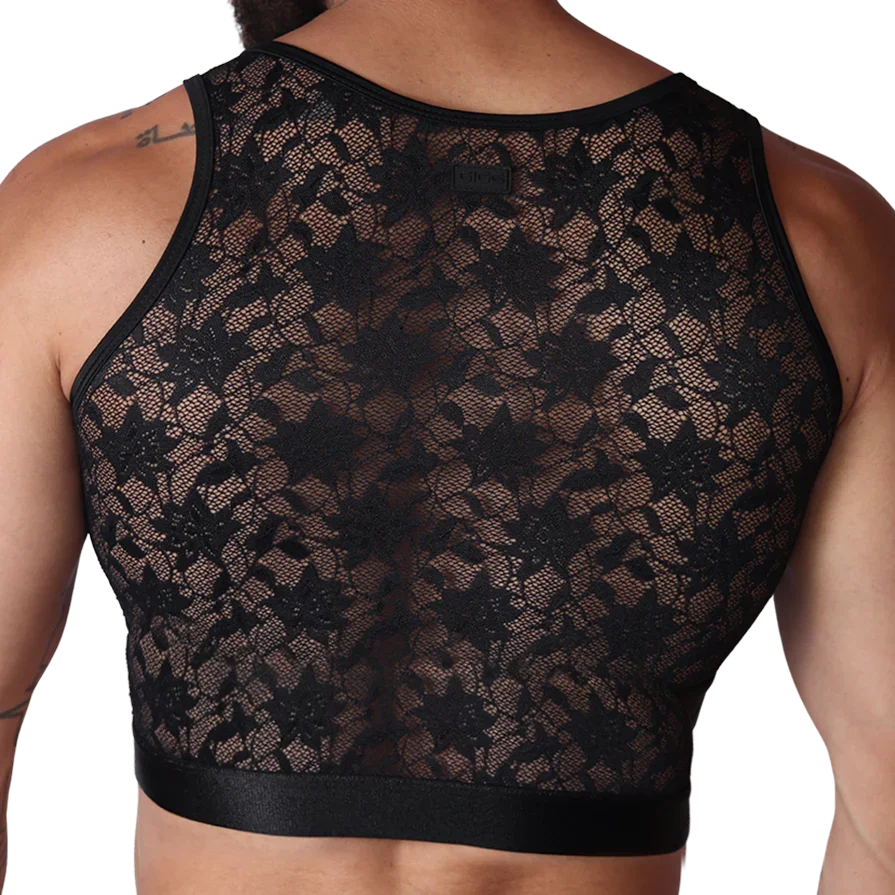 Gigo Illusion Black Crop Top