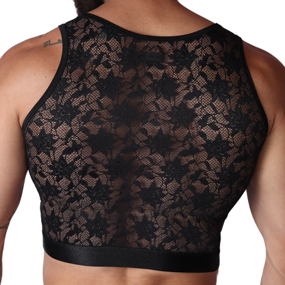 Gigo Illusion Black Crop Top