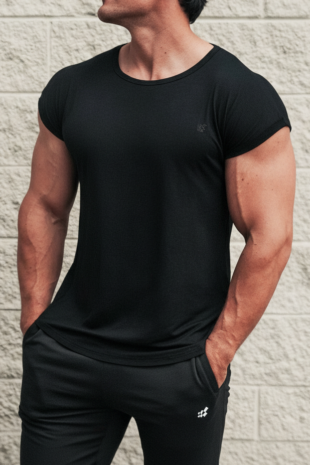 Jed North Men's Evolve Cap Sleeve Muscle T-Shirt 2.0 - Black
