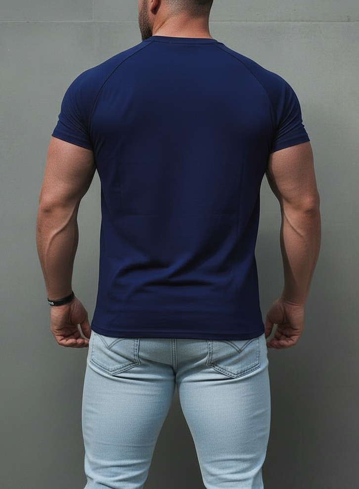 Jed North Men's V Neck Muscle-Fit T-Shirt - Navy