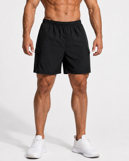 Jed North Men's Trek 4.5" Cargo Shorts - Black