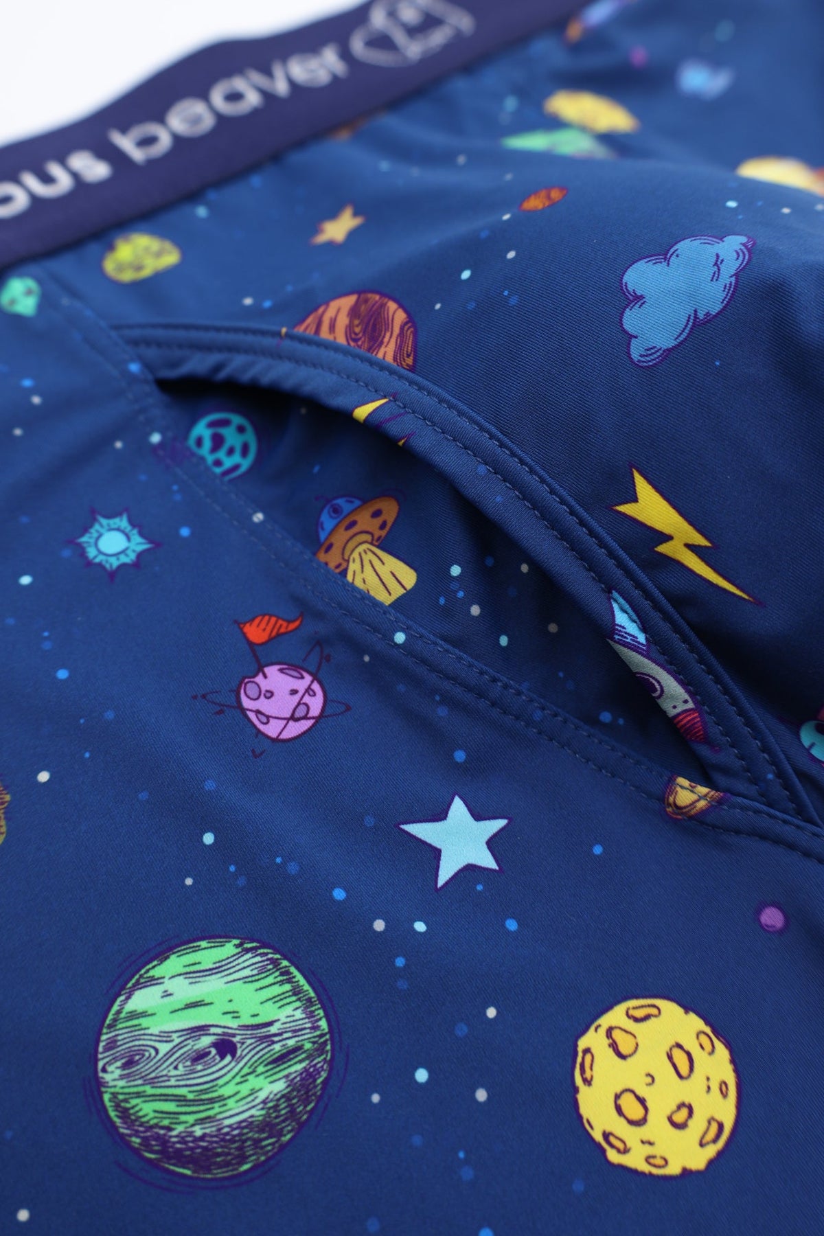 Curious Beaver Men's Boxer Briefs - Galaxy