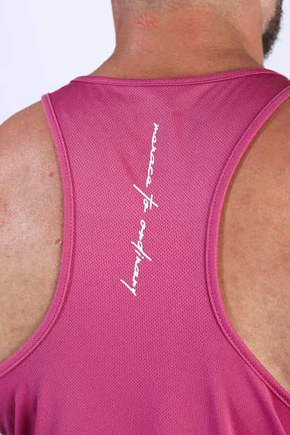 Jed North Men's Fast-Dry Bodybuilding Workout Stringer - Magenta