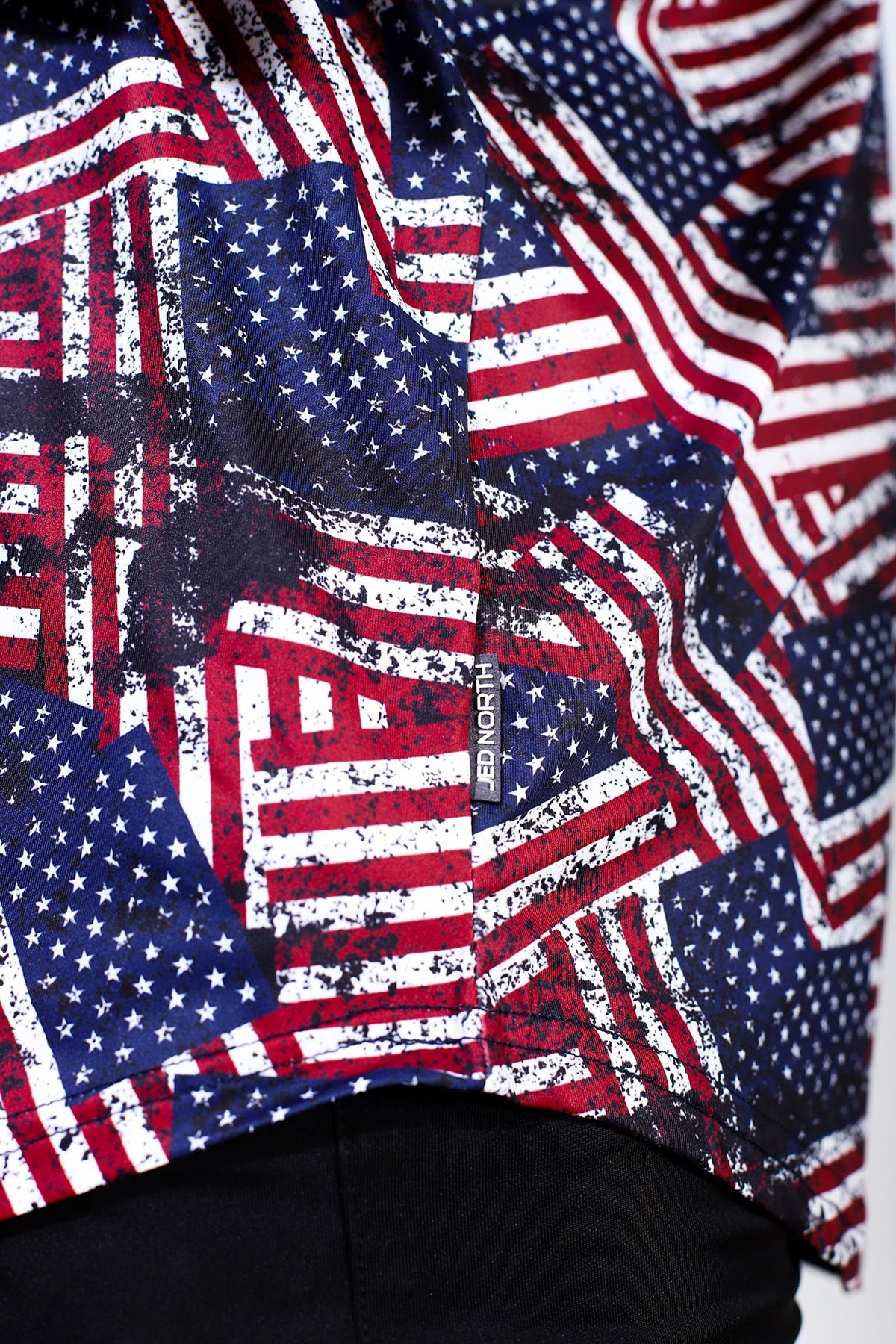 Jed North Men's Graphic Muscle Stringer - USA Flag