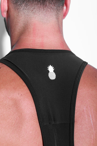 JJ Malibu Men's Men's Athletic Wrestling Singlet Bodysuit  - Obsidian