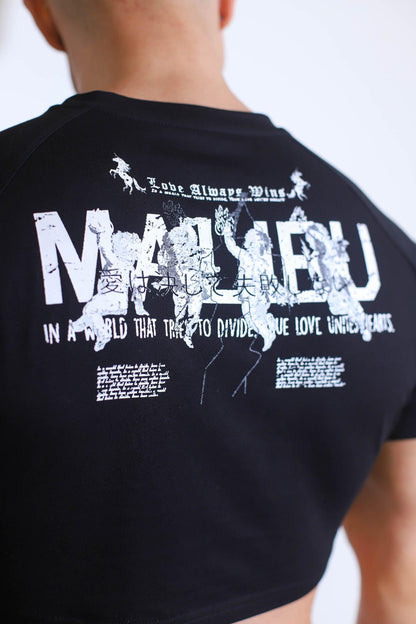 JJ Malibu Men's Muscle-Fit Crop TeeÂ  - Malibu Angel