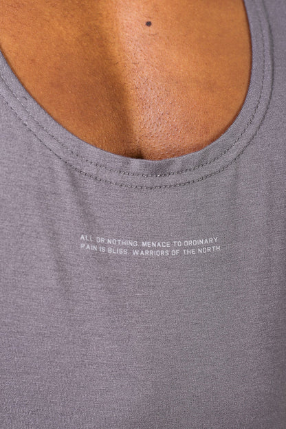 Jed North Men's Classic Bodybuilding Racerback Stringer - Quote Gray