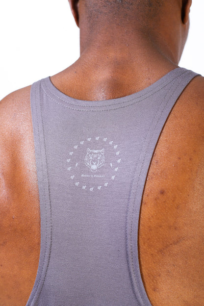 Jed North Men's Classic Bodybuilding Racerback Stringer - Quote Gray