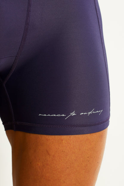 JJ Malibu Men's Lustrous Scrunch-Butt 4.5" Bike Shorts - Sugar Plum