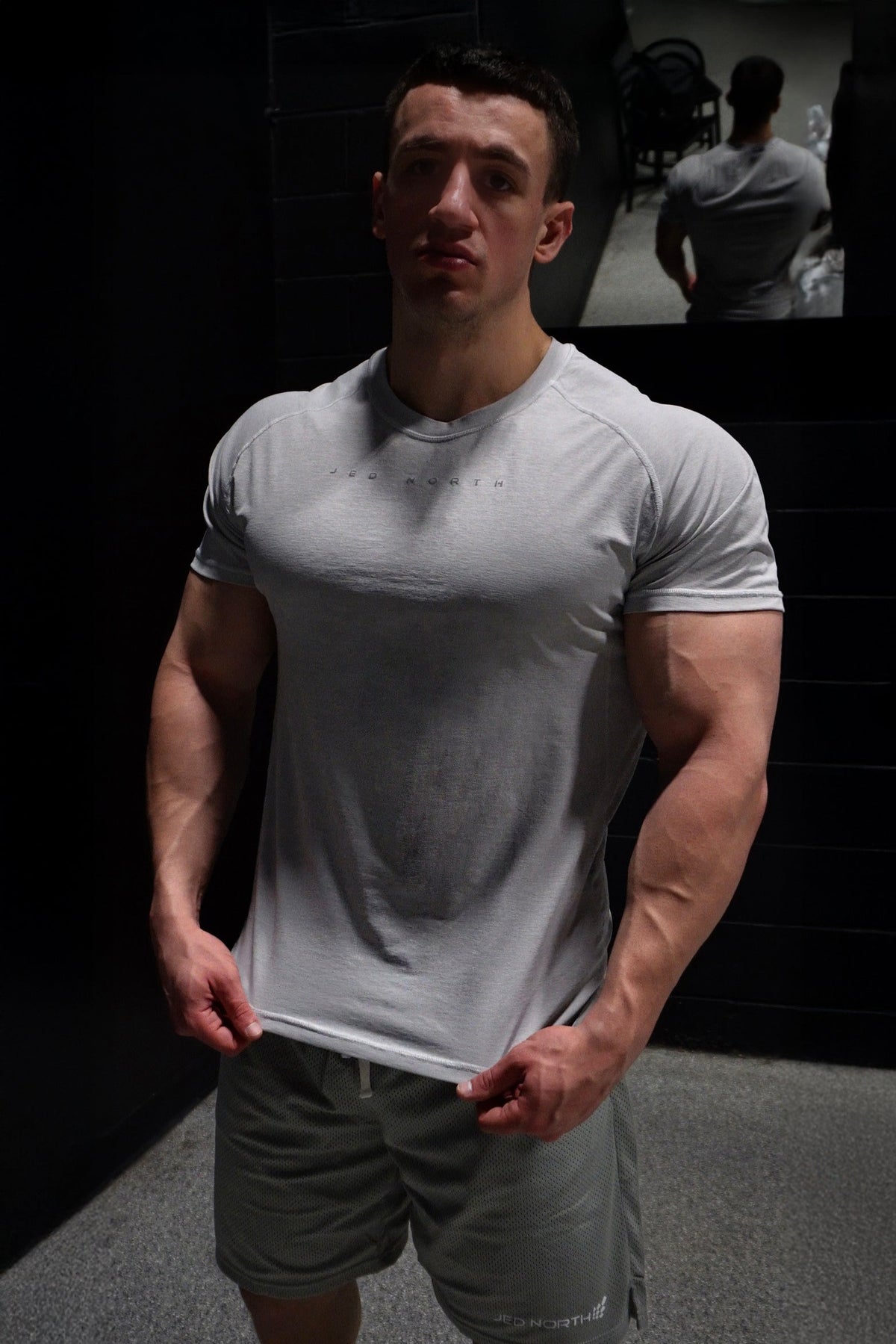 Jed North Men's Agile Short Sleeve Training Tee - Light Gray