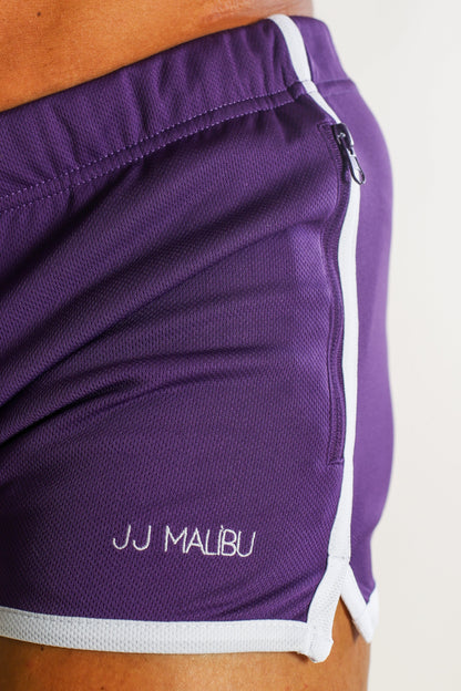 JJ Malibu Men's For-the-Night 2" Gym Short Shorts with Drawstring - Dark Plum