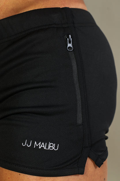 JJ Malibu Men's For-the-Night 2" Gym Short Shorts with Drawstring - Obsidian Black