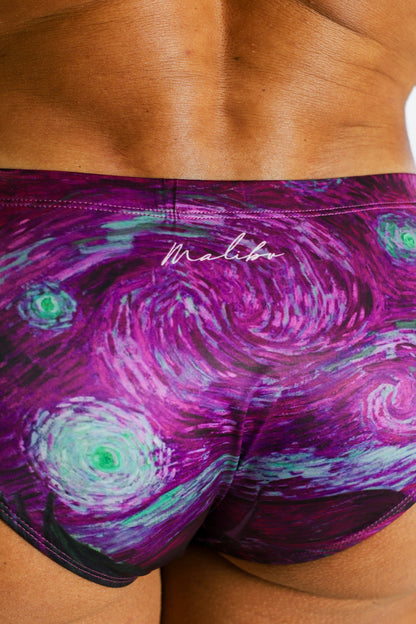 JJ Malibu Men's Wet-N-Wild Swim Briefs - Spooky Night