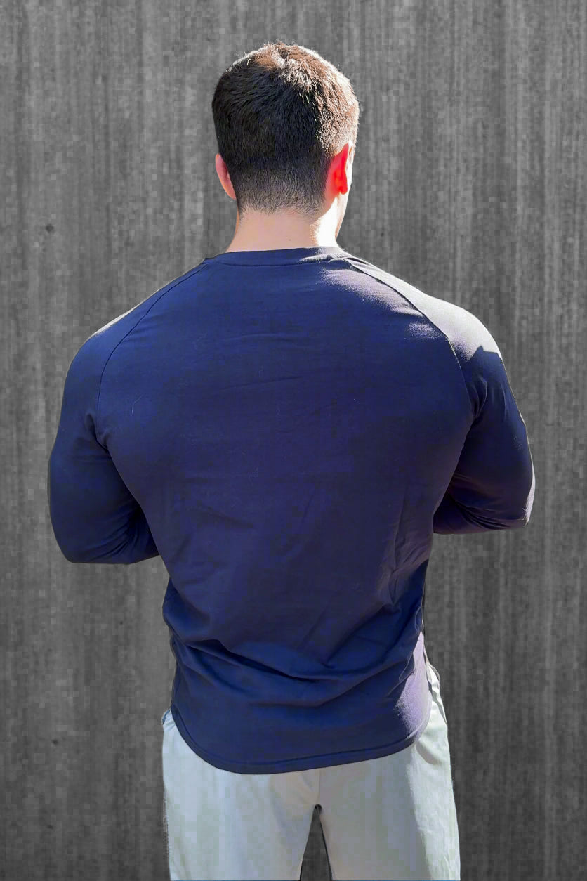 Jed North Men's Titan Muscle-Fit Long Sleeve T-Shirt - Navy