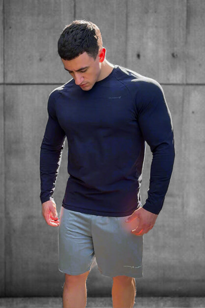 Jed North Men's Titan Muscle-Fit Long Sleeve T-Shirt - Navy
