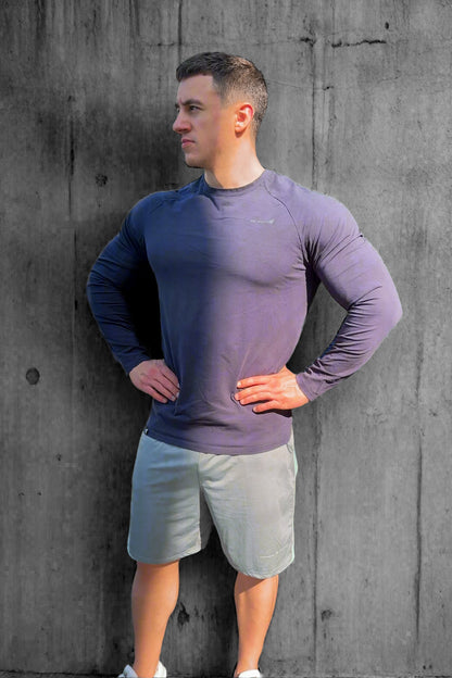 Jed North Men's Titan Muscle-Fit Long Sleeve T-Shirt - Navy
