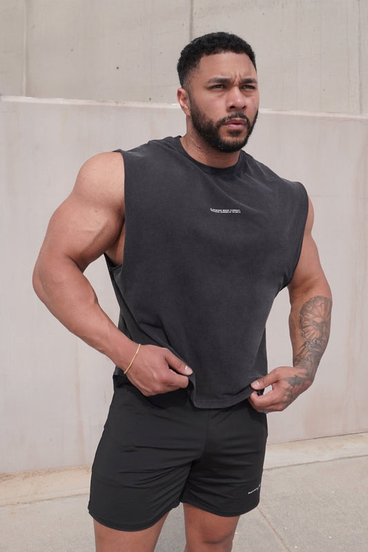 Jed North Men's Box Cut Muscle Tee - Black