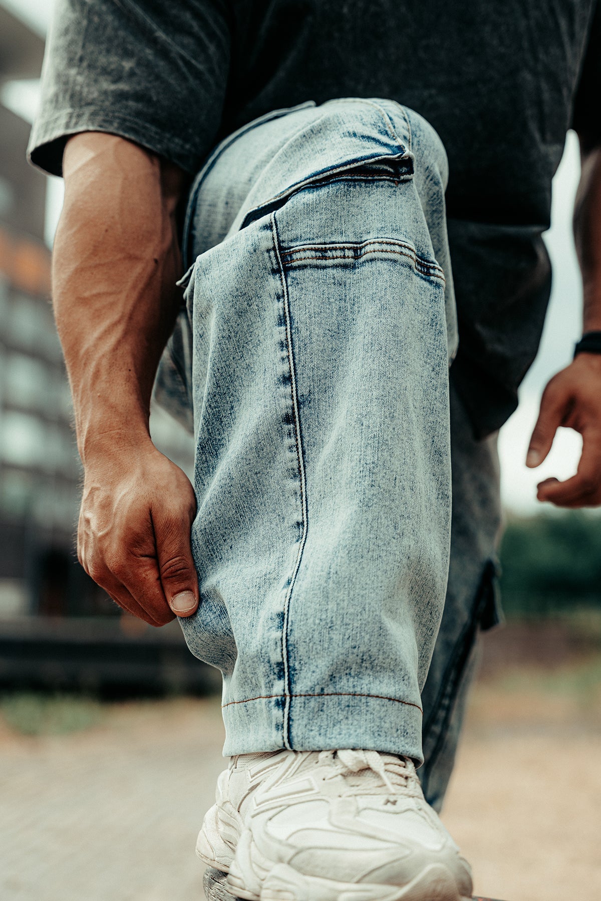 Jed North Men's Men's Vintage Loose-Fit Jeans - Washed Navy