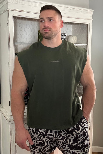 Jed North Men's Box Cut Muscle Tee - Forest Green