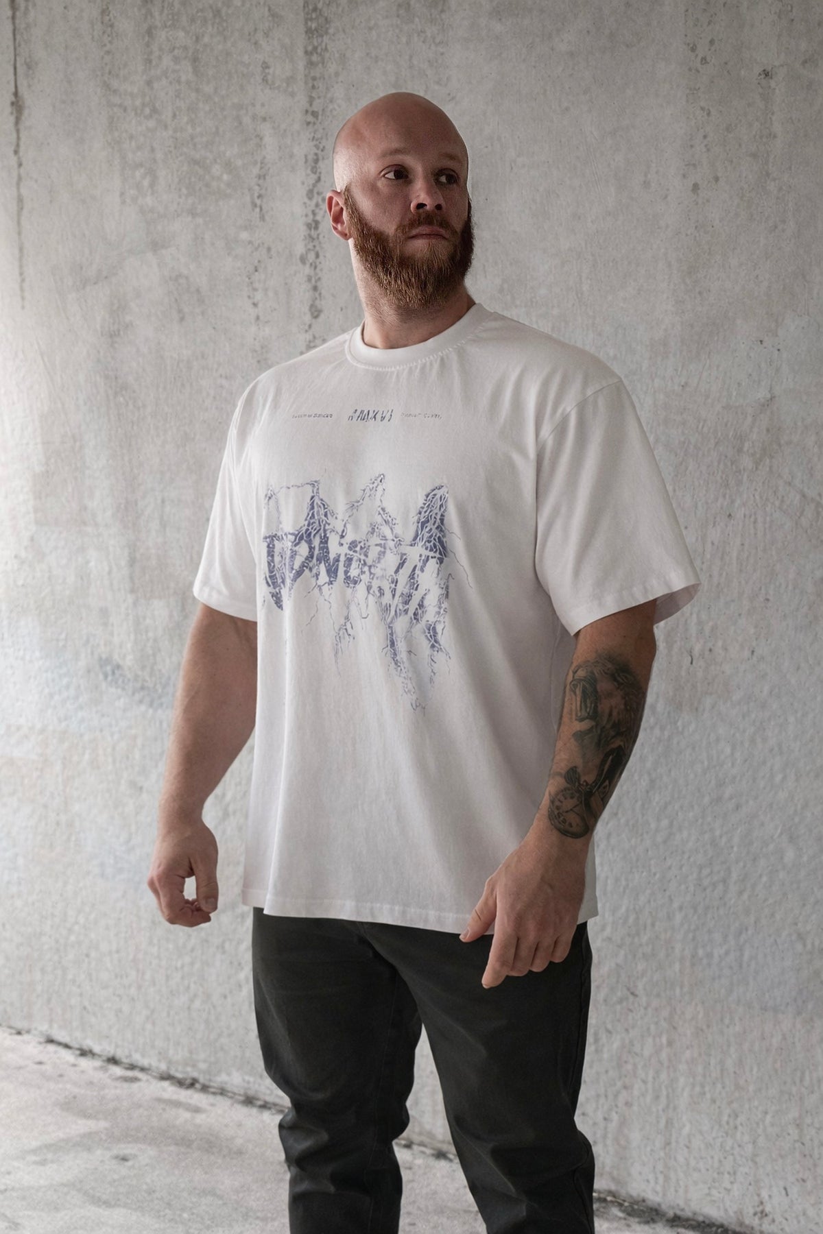 Jed North Men's Vintage Oversized T-Shirt - Electric Logo
