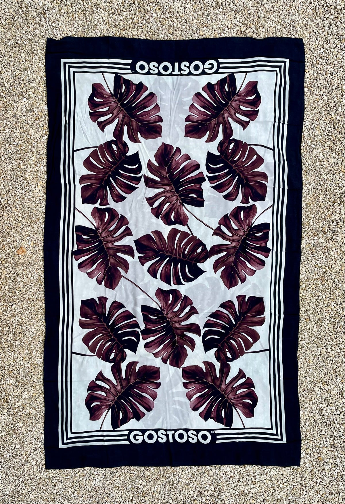 CA-RIO-CA Gostoso Monstera Canga de Praia - Serviette de plage brésilienne (Paréo)