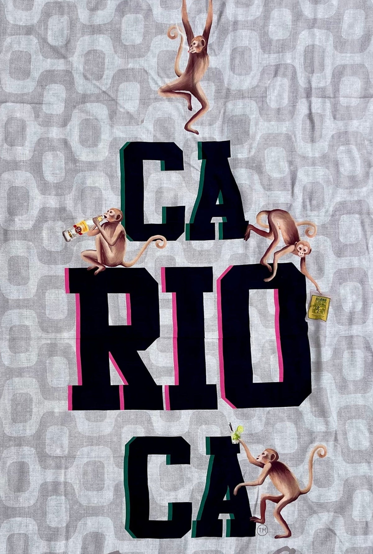 CA-RIO-CA Loco Monkey Canga de Praia- Brazilian Beach Towel (Sarong / Pareo)