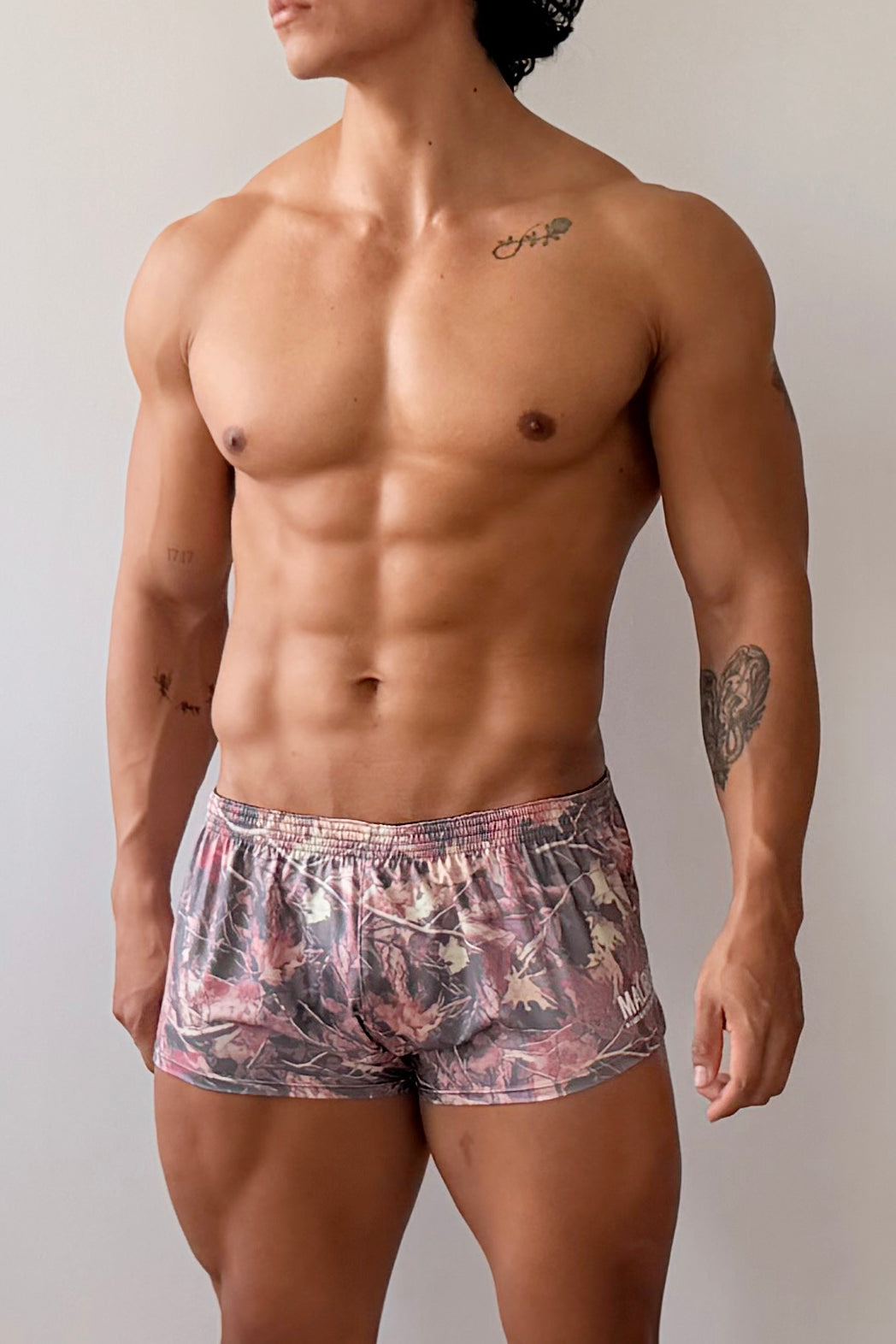 JJ Malibu Men's Stretch-It 2" Athletic Short Shorts - Autumn Camo