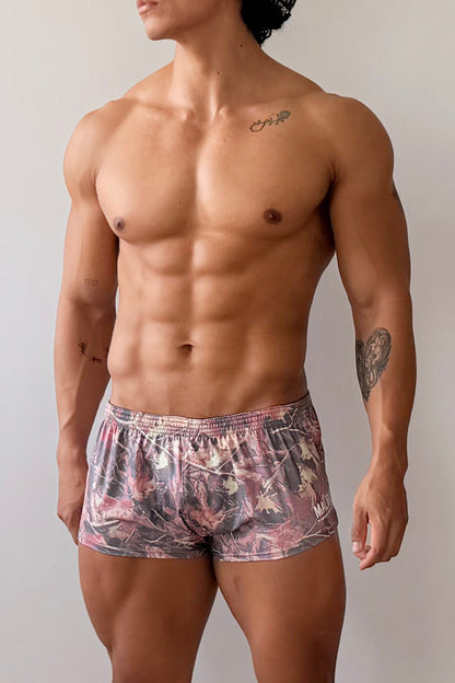 JJ Malibu Men's Stretch-It 2" Athletic Short Shorts - Autumn Camo