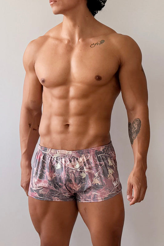 JJ Malibu Men's Stretch-It 2" Athletic Short Shorts - Autumn Camo