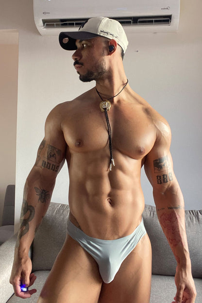 JJ Malibu Men's After-Hours Silky Seamless Briefs - Grey