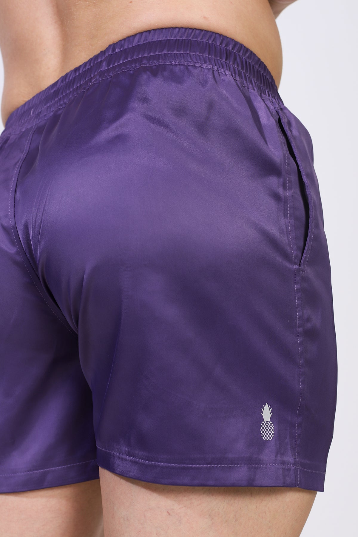JJ Malibu Men's ShimmerFlex Active Shorts - Plum