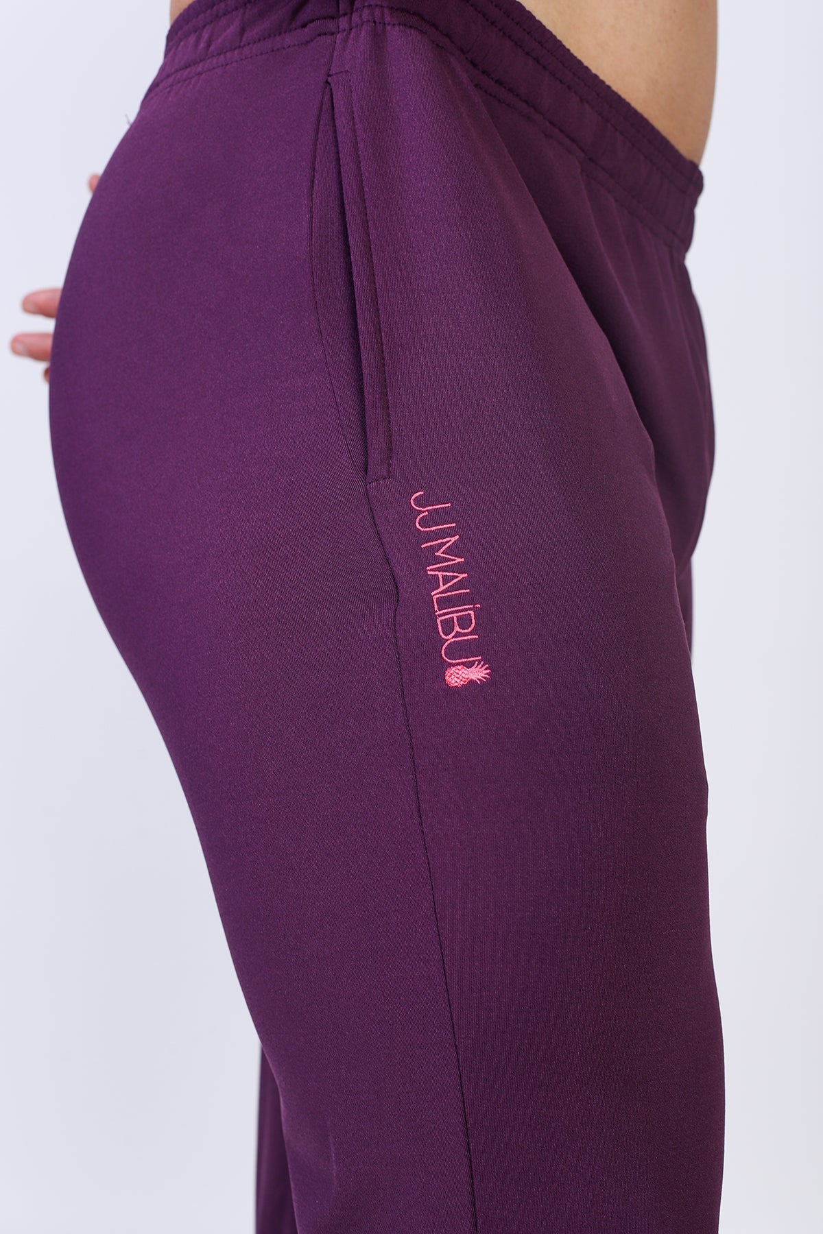 JJ Malibu Men's Peek-A-Boo Joggers - Plum Purple