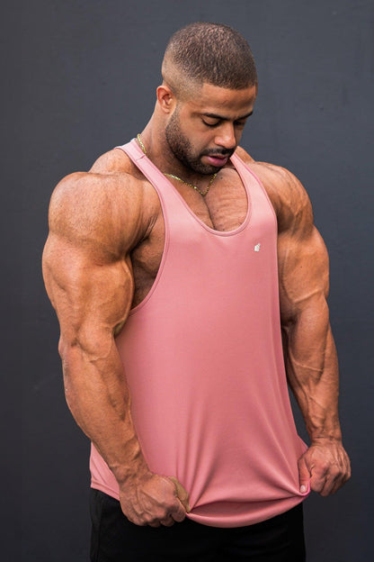 Jed North Men's Fast-Dry Bodybuilding Workout Stringer - Salmon