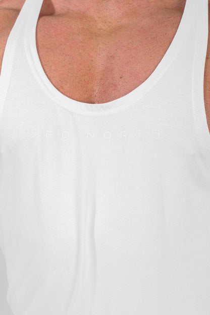 Jed North Men's Classic Bodybuilding Racerback Stringer -  Off White