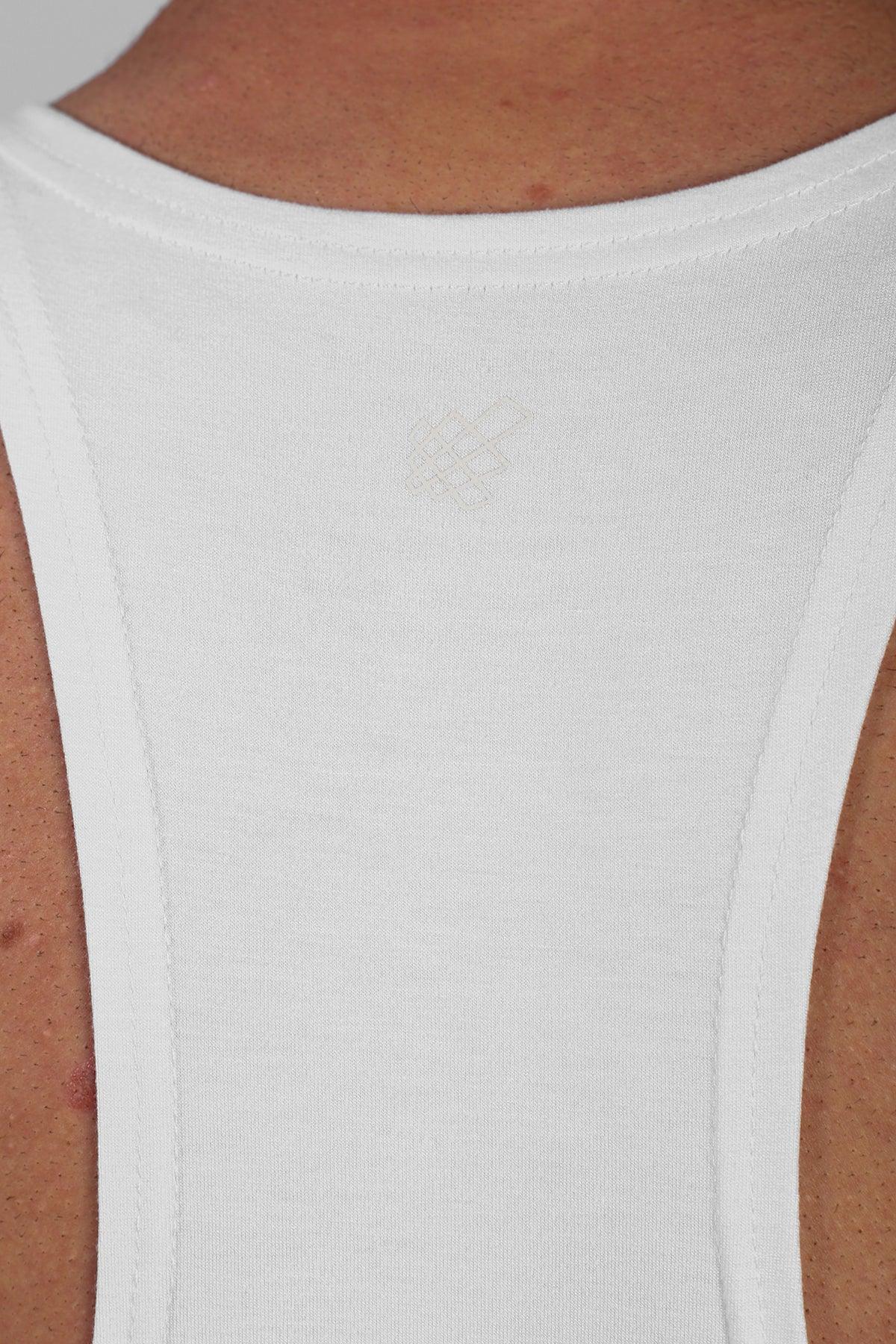 Jed North Men's Classic Bodybuilding Racerback Stringer -  Off White