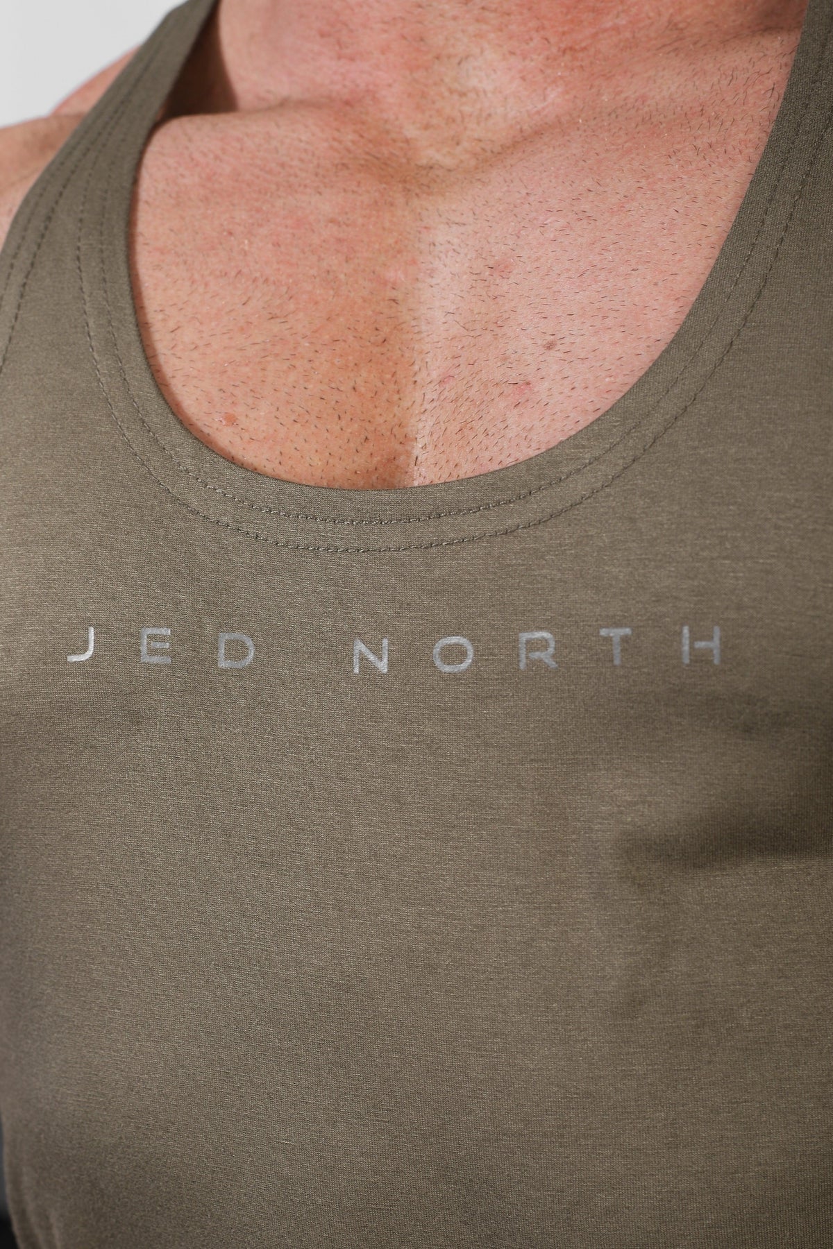 Jed North Men's Classic Bodybuilding Racerback Stringer - Olive
