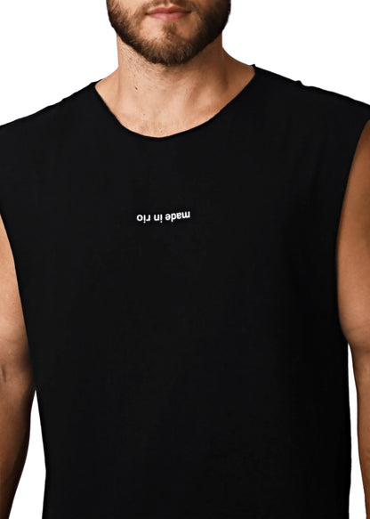 CA-RIO-CA made in rio (flip) - Men's Cotton Sleeveless T-Shirt