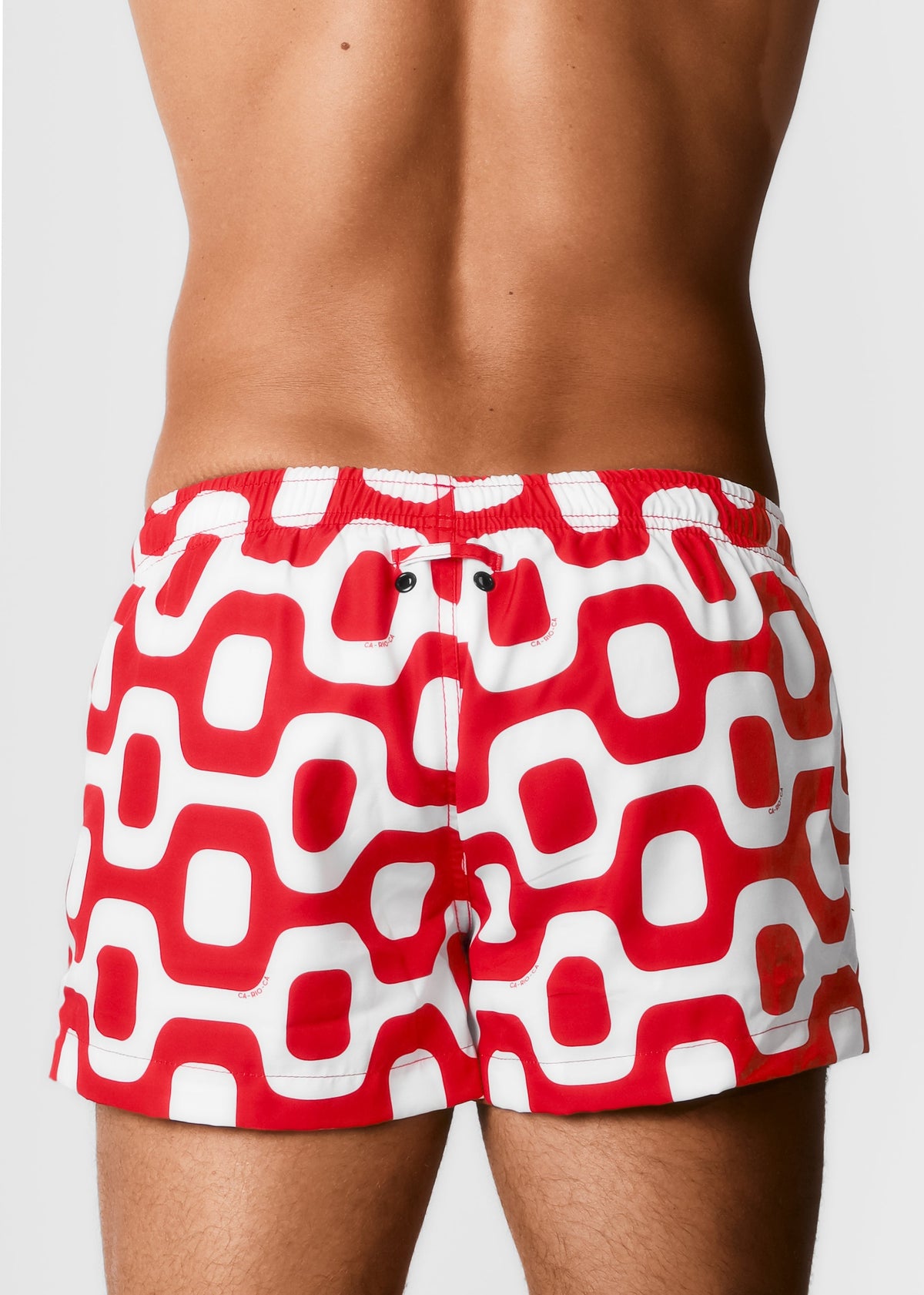CA-RIO-CA RED & WHITE Pavement Shorts - Italian Shorts