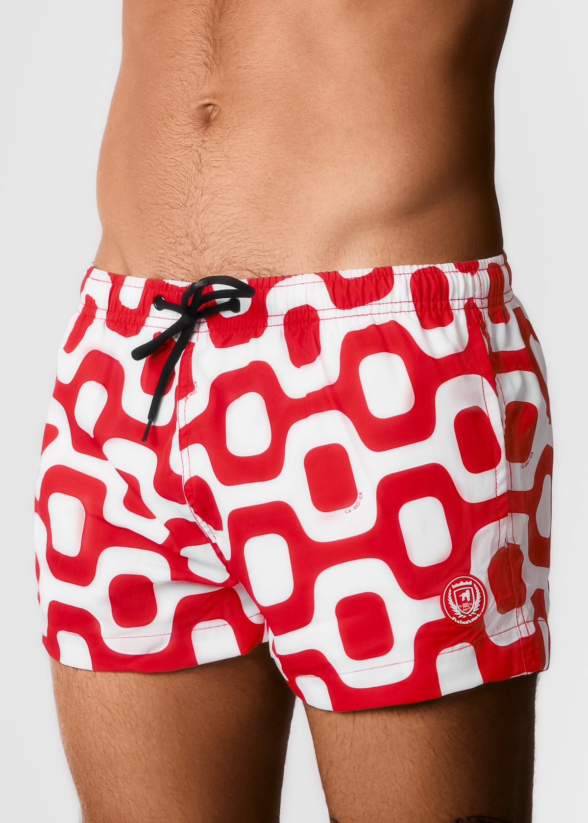CA-RIO-CA RED & WHITE Pavement Shorts - Italian Shorts
